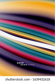 Wave lines abstract background, smooth silk design with rainbow style colors. Liquid fluid color waves. Vector Illustration For Wallpaper, Banner, Background, Card, Book, Illustration, landing page