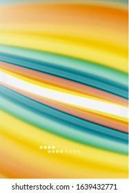 Wave lines abstract background, smooth silk design with rainbow style colors. Liquid fluid color waves. Vector Illustration For Wallpaper, Banner, Background, Card, Book, Illustration, landing page