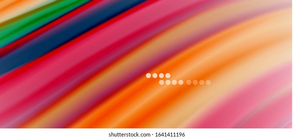 Wave lines abstract background, smooth silk design with rainbow style colors. Liquid fluid color waves. Vector Illustration For Wallpaper, Banner, Background, Card, Book, Illustration, landing page