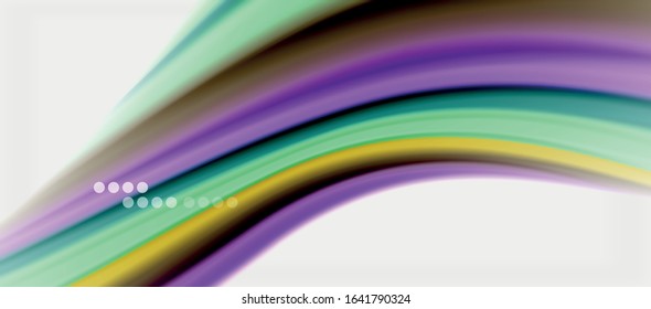 Líneas de onda fondo abstracto, diseño de seda lisa con colores de estilo arcoiris. Olas de color líquido. Ilustración vectorial para fondo de escritorio, pancarta, fondo, tarjeta, libro, ilustración, página de inicio