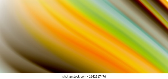 Wave lines abstract background, smooth silk design with rainbow style colors. Liquid fluid color waves. Vector Illustration For Wallpaper, Banner, Background, Card, Book, Illustration, landing page