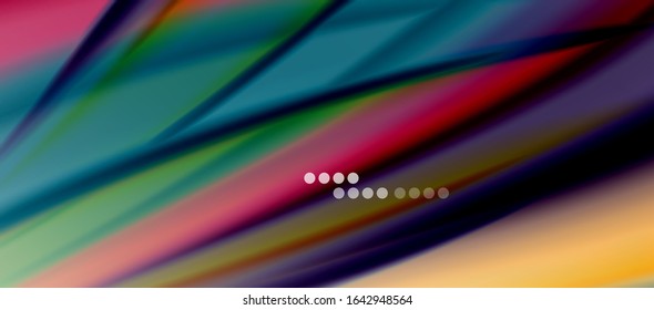 Wave lines abstract background, smooth silk design with rainbow style colors. Liquid fluid color waves. Vector Illustration For Wallpaper, Banner, Background, Card, Book, Illustration, landing page