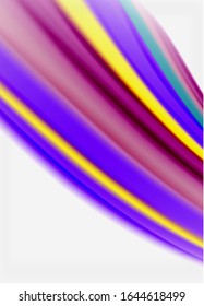 Líneas de onda fondo abstracto, diseño de seda lisa con colores de estilo arcoiris. Olas de color líquido. Ilustración vectorial para papel tapiz, pancarta, fondo, tarjeta, libro, ilustración, página de inicio