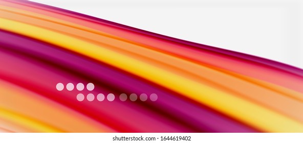 Wave lines abstract background, smooth silk design with rainbow style colors. Liquid fluid color waves. Vector Illustration For Wallpaper, Banner, Background, Card, Book, Illustration, landing page