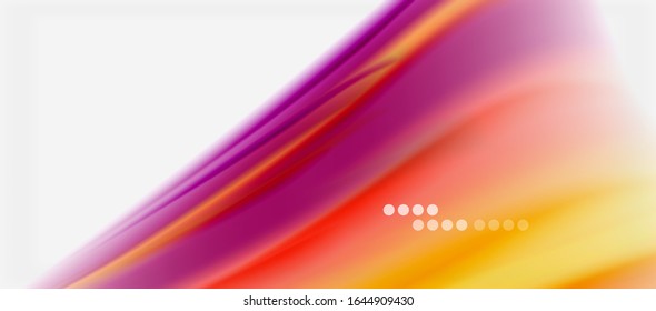 Wave lines abstract background, smooth silk design with rainbow style colors. Liquid fluid color waves. Vector Illustration For Wallpaper, Banner, Background, Card, Book, Illustration, landing page