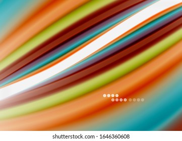 Wave lines abstract background, smooth silk design with rainbow style colors. Liquid fluid color waves. Vector Illustration For Wallpaper, Banner, Background, Card, Book, Illustration, landing page