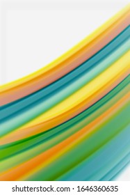 Wave lines abstract background, smooth silk design with rainbow style colors. Liquid fluid color waves. Vector Illustration For Wallpaper, Banner, Background, Card, Book, Illustration, landing page