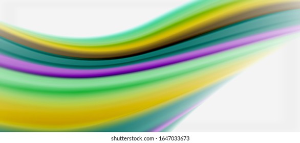Wave lines abstract background, smooth silk design with rainbow style colors. Liquid fluid color waves. Vector Illustration For Wallpaper, Banner, Background, Card, Book, Illustration, landing page