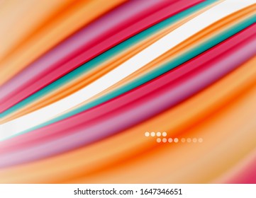 Wave lines abstract background, smooth silk design with rainbow style colors. Liquid fluid color waves. Vector Illustration For Wallpaper, Banner, Background, Card, Book, Illustration, landing page