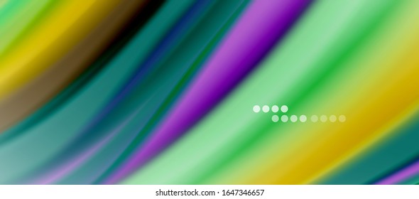 Wave lines abstract background, smooth silk design with rainbow style colors. Liquid fluid color waves. Vector Illustration For Wallpaper, Banner, Background, Card, Book, Illustration, landing page