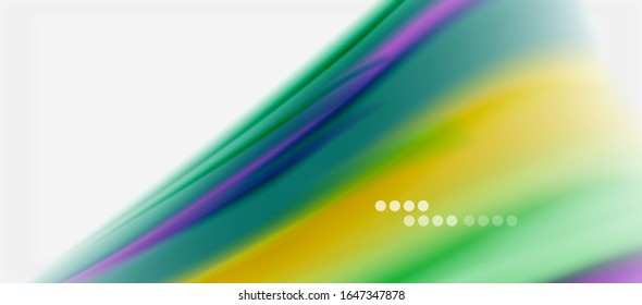 Wave lines abstract background, smooth silk design with rainbow style colors. Liquid fluid color waves. Vector Illustration For Wallpaper, Banner, Background, Card, Book, Illustration, landing page