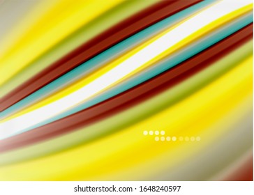 Wave lines abstract background, smooth silk design with rainbow style colors. Liquid fluid color waves. Vector Illustration For Wallpaper, Banner, Background, Card, Book, Illustration, landing page
