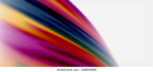 Líneas de onda fondo abstracto, diseño de seda lisa con colores de estilo arcoiris. Olas de color líquido. Ilustración vectorial para papel tapiz, pancarta, fondo, tarjeta, libro, ilustración, página de inicio