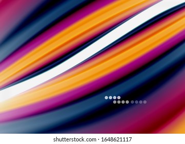 Wave lines abstract background, smooth silk design with rainbow style colors. Liquid fluid color waves. Vector Illustration For Wallpaper, Banner, Background, Card, Book, Illustration, landing page