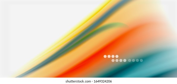 Wave lines abstract background, smooth silk design with rainbow style colors. Liquid fluid color waves. Vector Illustration For Wallpaper, Banner, Background, Card, Book, Illustration, landing page