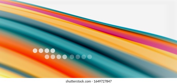 Wave lines abstract background, smooth silk design with rainbow style colors. Liquid fluid color waves. Vector Illustration For Wallpaper, Banner, Background, Card, Book, Illustration, landing page