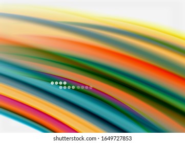 Wave lines abstract background, smooth silk design with rainbow style colors. Liquid fluid color waves. Vector Illustration For Wallpaper, Banner, Background, Card, Book, Illustration, landing page