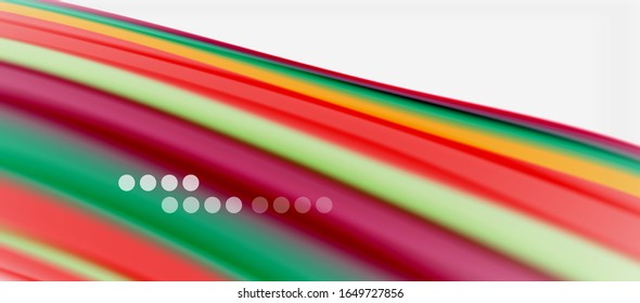 Wave lines abstract background, smooth silk design with rainbow style colors. Liquid fluid color waves. Vector Illustration For Wallpaper, Banner, Background, Card, Book, Illustration, landing page