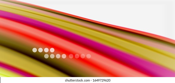 Wave lines abstract background, smooth silk design with rainbow style colors. Liquid fluid color waves. Vector Illustration For Wallpaper, Banner, Background, Card, Book, Illustration, landing page