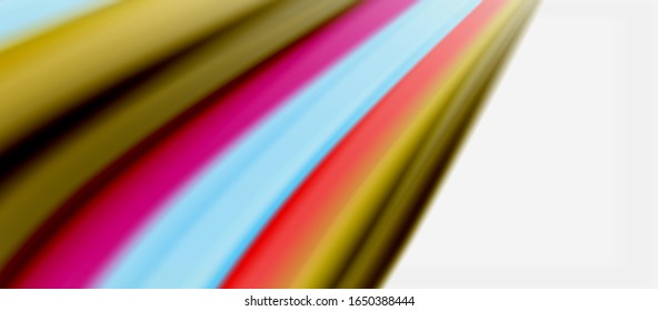 Wave lines abstract background, smooth silk design with rainbow style colors. Liquid fluid color waves. Vector Illustration For Wallpaper, Banner, Background, Card, Book, Illustration, landing page