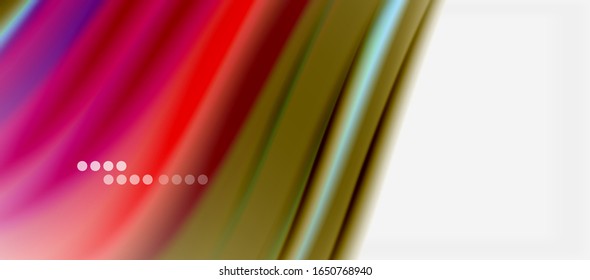 Wave lines abstract background, smooth silk design with rainbow style colors. Liquid fluid color waves. Vector Illustration For Wallpaper, Banner, Background, Card, Book, Illustration, landing page
