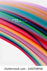 Líneas de onda fondo abstracto, diseño de seda lisa con colores de estilo arcoiris. Olas de color líquido. Ilustración vectorial para papel tapiz, pancarta, fondo, tarjeta, libro, ilustración, página de inicio