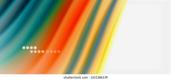Wave lines abstract background, smooth silk design with rainbow style colors. Liquid fluid color waves. Vector Illustration For Wallpaper, Banner, Background, Card, Book, Illustration, landing page