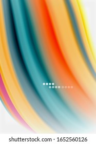 Wave lines abstract background, smooth silk design with rainbow style colors. Liquid fluid color waves. Vector Illustration For Wallpaper, Banner, Background, Card, Book, Illustration, landing page