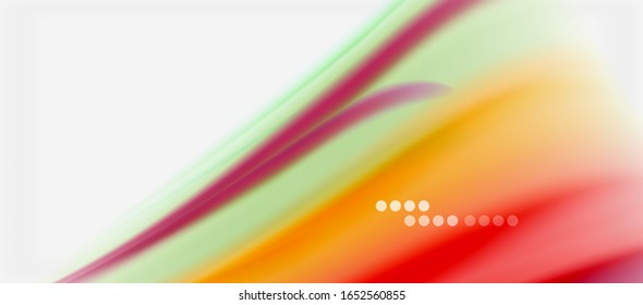 Wave lines abstract background, smooth silk design with rainbow style colors. Liquid fluid color waves. Vector Illustration For Wallpaper, Banner, Background, Card, Book, Illustration, landing page