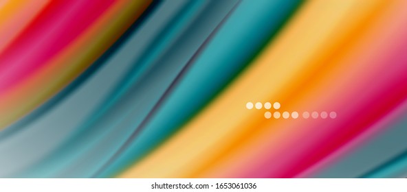 Wave lines abstract background, smooth silk design with rainbow style colors. Liquid fluid color waves. Vector Illustration For Wallpaper, Banner, Background, Card, Book, Illustration, landing page