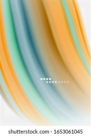 Wave lines abstract background, smooth silk design with rainbow style colors. Liquid fluid color waves. Vector Illustration For Wallpaper, Banner, Background, Card, Book, Illustration, landing page