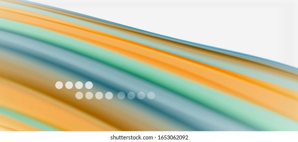 Wave lines abstract background, smooth silk design with rainbow style colors. Liquid fluid color waves. Vector Illustration For Wallpaper, Banner, Background, Card, Book, Illustration, landing page