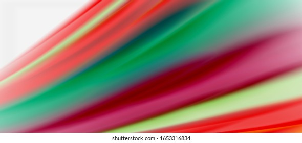 Líneas de onda fondo abstracto, diseño de seda lisa con colores de estilo arcoiris. Olas de color líquido. Ilustración vectorial para papel tapiz, pancarta, fondo, tarjeta, libro, ilustración, página de inicio