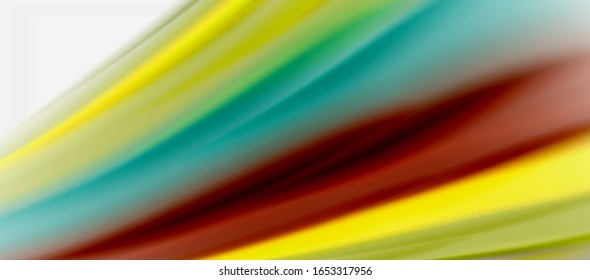 Wave lines abstract background, smooth silk design with rainbow style colors. Liquid fluid color waves. Vector Illustration For Wallpaper, Banner, Background, Card, Book, Illustration, landing page