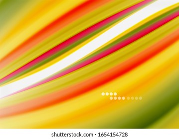 Wave lines abstract background, smooth silk design with rainbow style colors. Liquid fluid color waves. Vector Illustration For Wallpaper, Banner, Background, Card, Book, Illustration, landing page