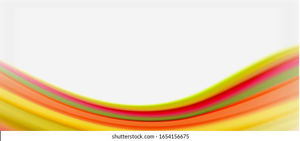 Wave lines abstract background, smooth silk design with rainbow style colors. Liquid fluid color waves. Vector Illustration For Wallpaper, Banner, Background, Card, Book, Illustration, landing page
