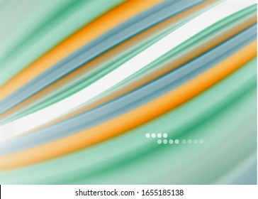 Wave lines abstract background, smooth silk design with rainbow style colors. Liquid fluid color waves. Vector Illustration For Wallpaper, Banner, Background, Card, Book, Illustration, landing page