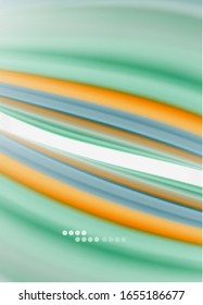 Wave lines abstract background, smooth silk design with rainbow style colors. Liquid fluid color waves. Vector Illustration For Wallpaper, Banner, Background, Card, Book, Illustration, landing page