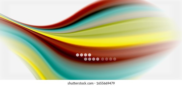 Líneas de onda fondo abstracto, diseño de seda lisa con colores de estilo arcoiris. Olas de color líquido. Ilustración vectorial para papel tapiz, pancarta, fondo, tarjeta, libro, ilustración, página de inicio