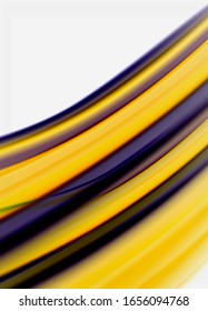 Wave lines abstract background, smooth silk design with rainbow style colors. Liquid fluid color waves. Vector Illustration For Wallpaper, Banner, Background, Card, Book, Illustration, landing page