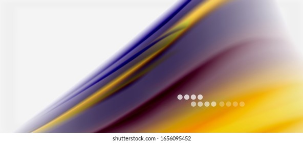 Wave Linien abstrakter Hintergrund, glattes Seidendesign mit Regenbogenfarben. Flüssigkeitsfarbwellen. Vektorillustration-Illustration für Bildschirmhintergrund, Banner, Hintergrund, Karte, Buch, Illustration, Landing-Page
