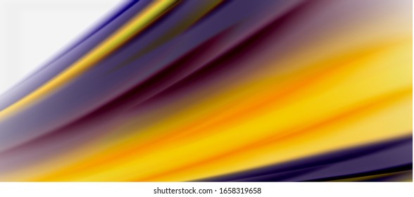 Líneas de onda fondo abstracto, diseño de seda lisa con colores de estilo arcoiris. Olas de color líquido. Ilustración vectorial para papel tapiz, pancarta, fondo, tarjeta, libro, ilustración, página de inicio