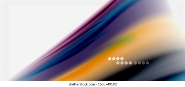 Wave lines abstract background, smooth silk design with rainbow style colors. Liquid fluid color waves. Vector Illustration For Wallpaper, Banner, Background, Card, Book, Illustration, landing page