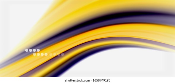 Wave lines abstract background, smooth silk design with rainbow style colors. Liquid fluid color waves. Vector Illustration For Wallpaper, Banner, Background, Card, Book, Illustration, landing page