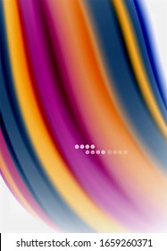 Wave lines abstract background, smooth silk design with rainbow style colors. Liquid fluid color waves. Vector Illustration For Wallpaper, Banner, Background, Card, Book, Illustration, landing page
