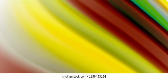 Wave lines abstract background, smooth silk design with rainbow style colors. Liquid fluid color waves. Vector Illustration For Wallpaper, Banner, Background, Card, Book, Illustration, landing page