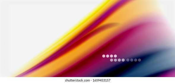 Wave lines abstract background, smooth silk design with rainbow style colors. Liquid fluid color waves. Vector Illustration For Wallpaper, Banner, Background, Card, Book, Illustration, landing page