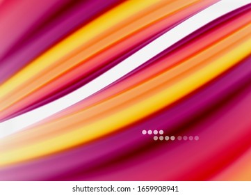 Wave lines abstract background, smooth silk design with rainbow style colors. Liquid fluid color waves. Vector Illustration For Wallpaper, Banner, Background, Card, Book, Illustration, landing page