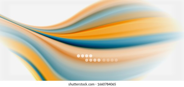 Wave lines abstract background, smooth silk design with rainbow style colors. Liquid fluid color waves. Vector Illustration For Wallpaper, Banner, Background, Card, Book, Illustration, landing page
