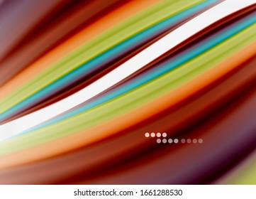 Wave lines abstract background, smooth silk design with rainbow style colors. Liquid fluid color waves. Vector Illustration For Wallpaper, Banner, Background, Card, Book, Illustration, landing page